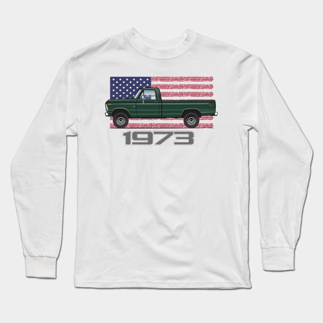 green 1973 Long Sleeve T-Shirt by JRCustoms44